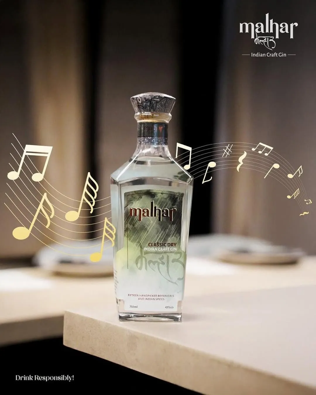 Malhar Classic Dry Indian Craft Gin