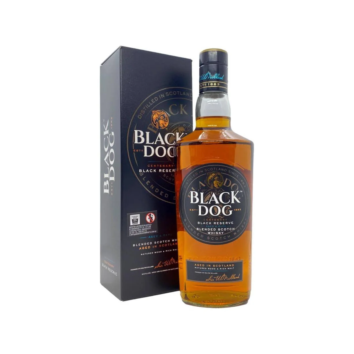 Black Dog Centenary Black Reserve Aged & Rare Blended Scotch Whisky