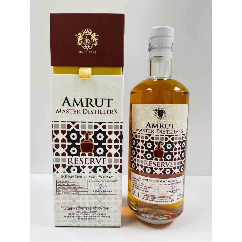 Amrut Indian Single Malt Whisky Stout Cask Finish Master Distiller's Reserve