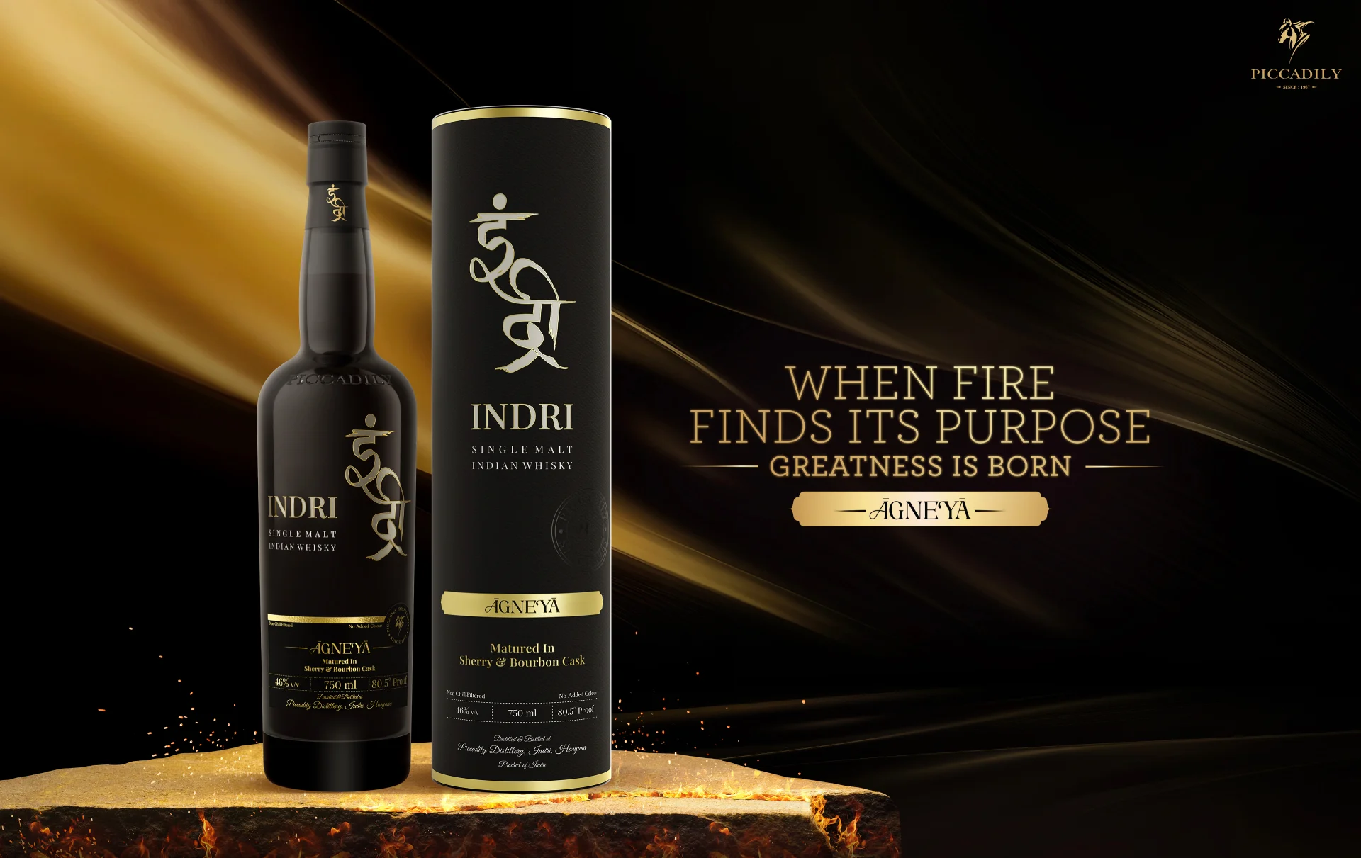 Indri Single Malt Indian Whisky Agneya