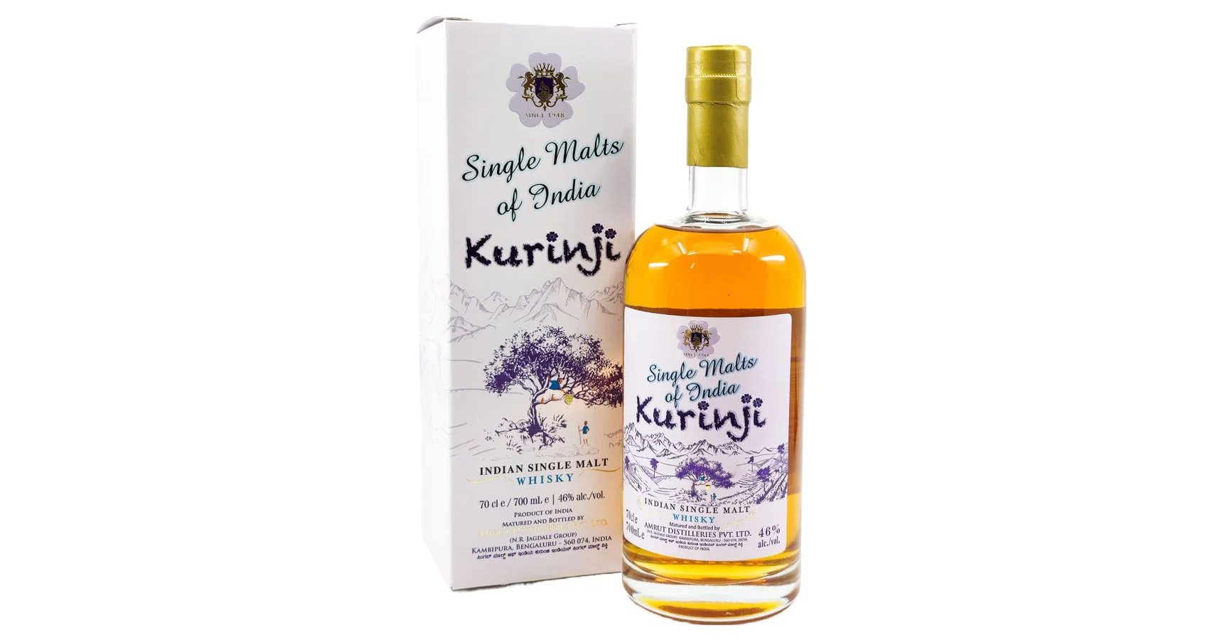 Single Malts of India Kurinji Indian Single Malt Whisky